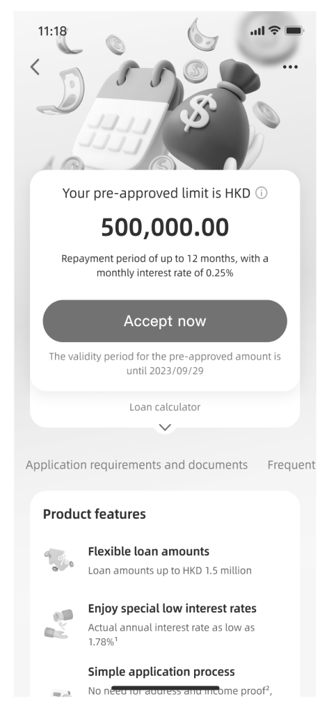 Previous loan details continuation